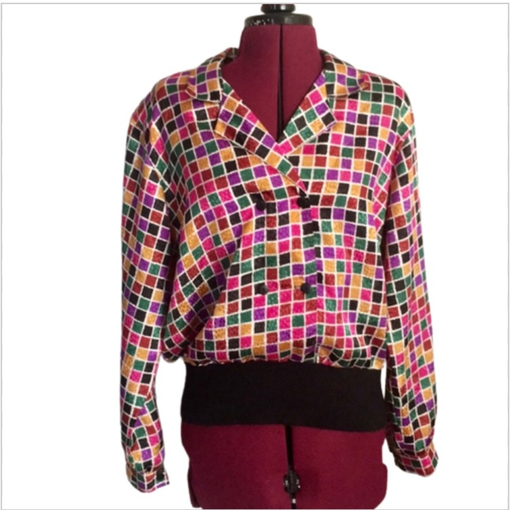 Vintage Colorful Geometric Top